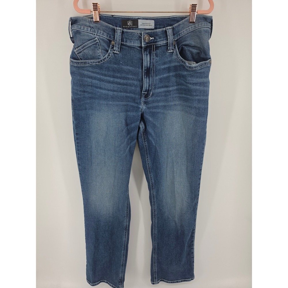 Rock & Republic Henlee Bootcut Jeans Mens 36x36 Medium Wash Blue Denim